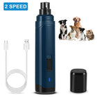 1Pc Dog Nail Grinder 2 Speeds Quiet USB Rechargeable Pet Nail Grinder Professional Pet Nail Trimmer Cordless Paws Grooming & Smoothing Claw Care For Small Medium Large Dogs & Cats